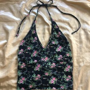 Floral halter top